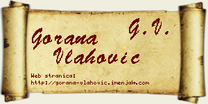 Gorana Vlahović vizit kartica